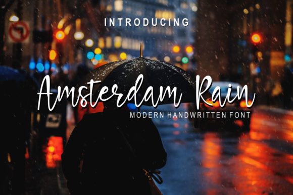 Amsterdam Rain: A Handwritten Font for Digital Design