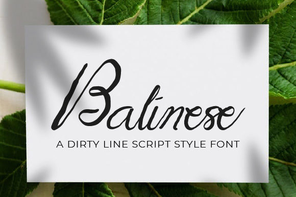 Balinese Font: Elegant Script for Editorial Design