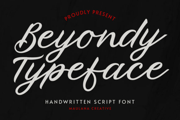 Beyondy: A Bold Script Font for Editorial Design