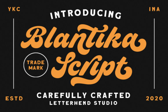 Blantika: A Bold Script Font for Editorial Design