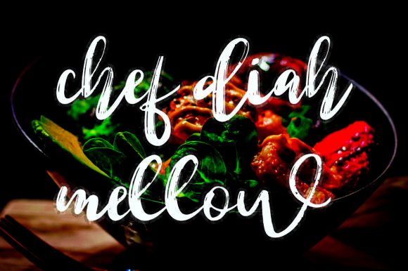 Chef Diah Mellow: A Romantic Script Font for Crafters
