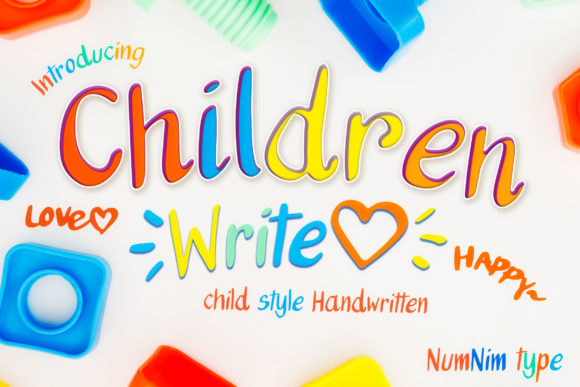 Children Write Font for Authentic Branding