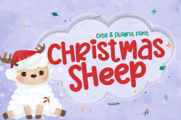 Christmas Sheep Font for Modern Web Design