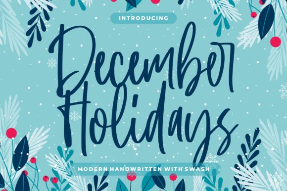 December Holidays Font for Branding