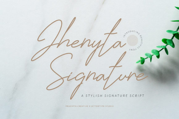 Jhenyta Signature: A Thin, Elegant Handwritten Font for Crafters