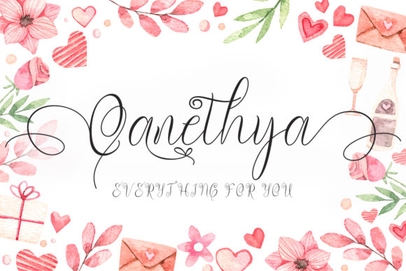 Qanethya: A Delicate Handwritten Typeface for Modern Brands