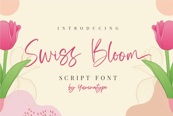 Swiss Bloom: A Dreamy Script Font for Editorial Design